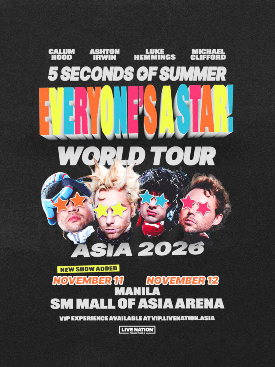 5 SECONDS OF SUMMER: EVERYONE'S A STAR! WORLD TOUR ASIA 2026 - NOV 12 background