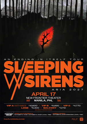 SLEEPING WITH SIRENS — AN ENDING IN ITSELF TOUR ASIA 2027 IN MANILA background